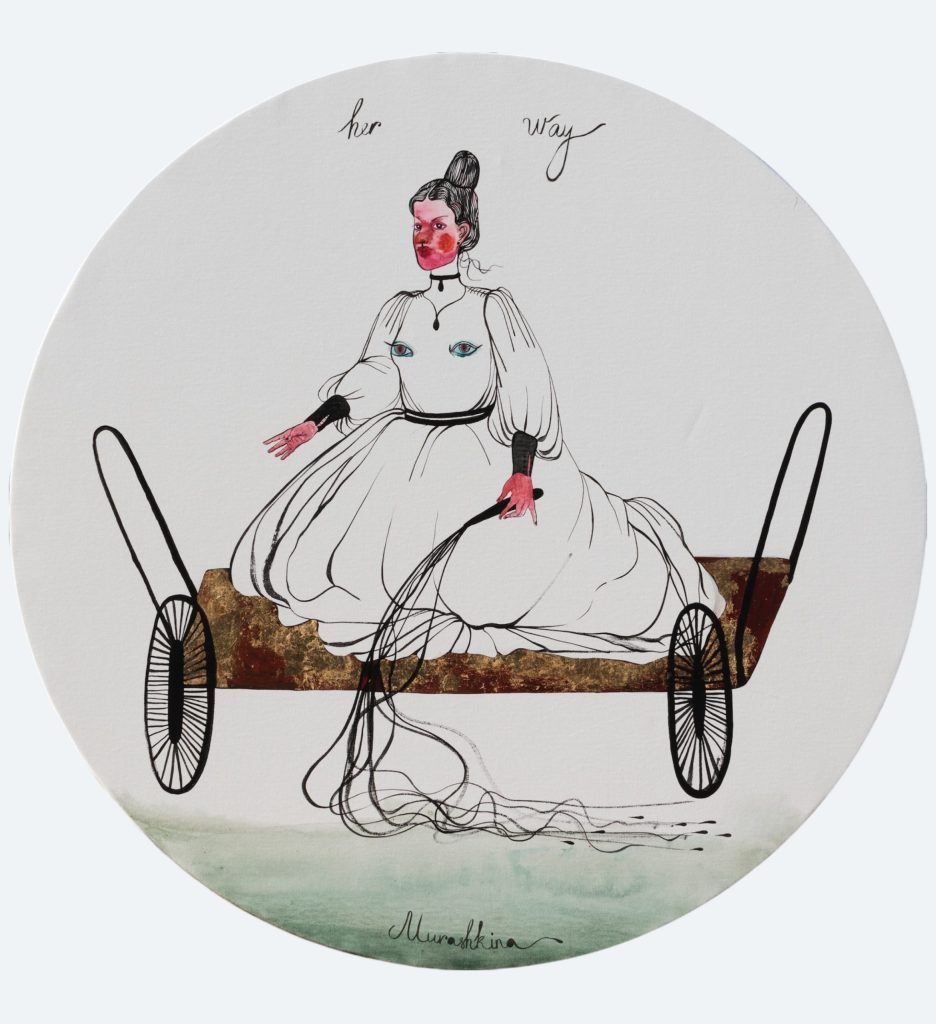 Her Way by Nina Murashkina, diameter 90 cm