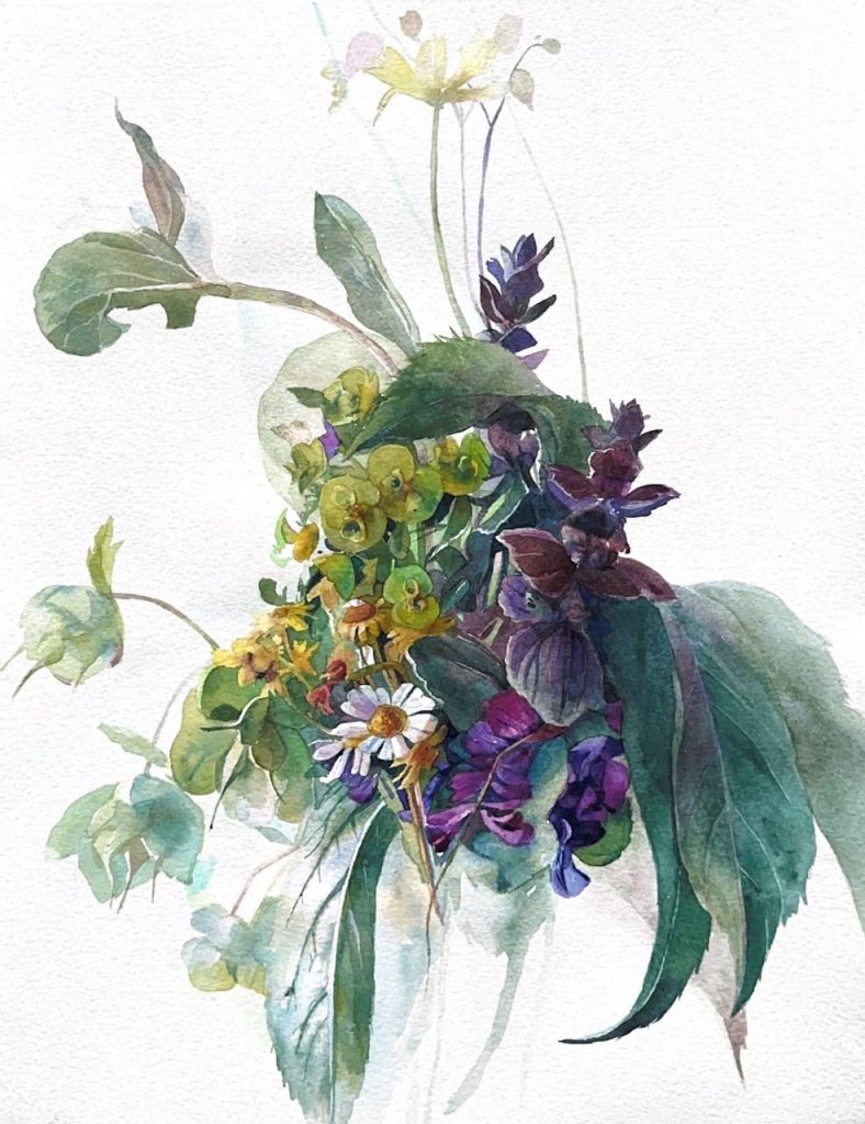 Квіти — Левітасова Ната, 40 × 30 см