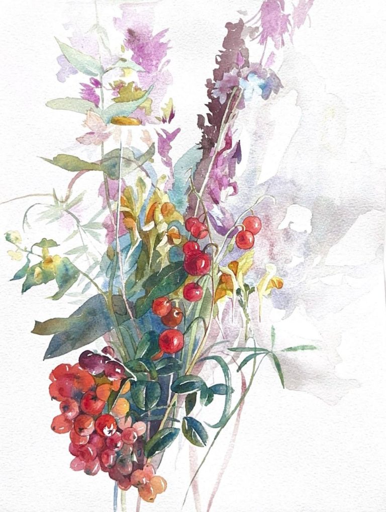 Квіти — Левітасова Ната, 40 × 30 см