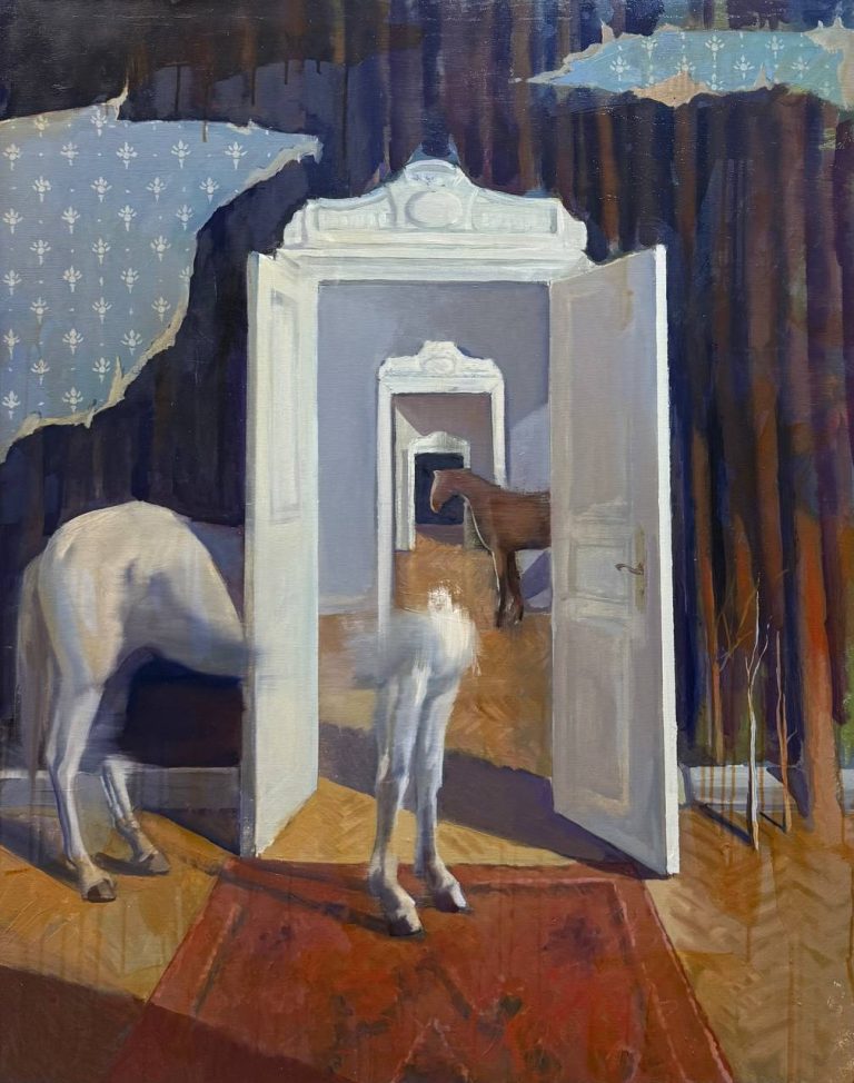 Що ховається за дверима? — Денисенков Юрій, 100 × 80 см