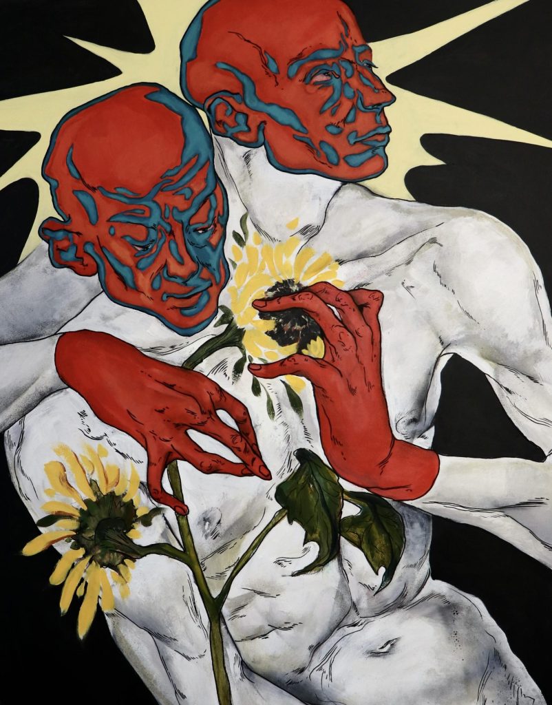 A Sunflower Is a Little Sun by Zhenia Machkovska, 100 × 80 cm