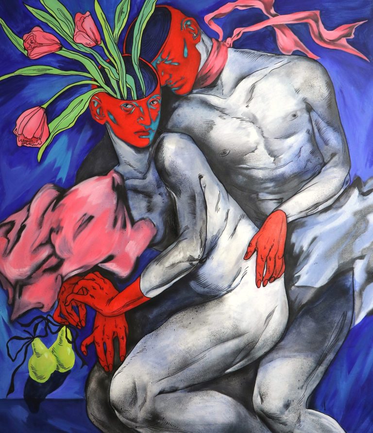 Merging and Separation by Zhenia Machkovska, 110 × 95 cm