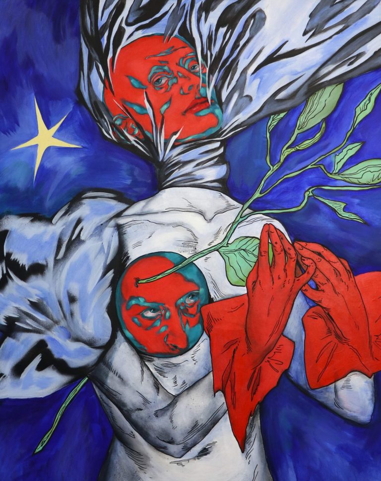 Поглинута думками — Мачковська Женя, 100 × 80 см