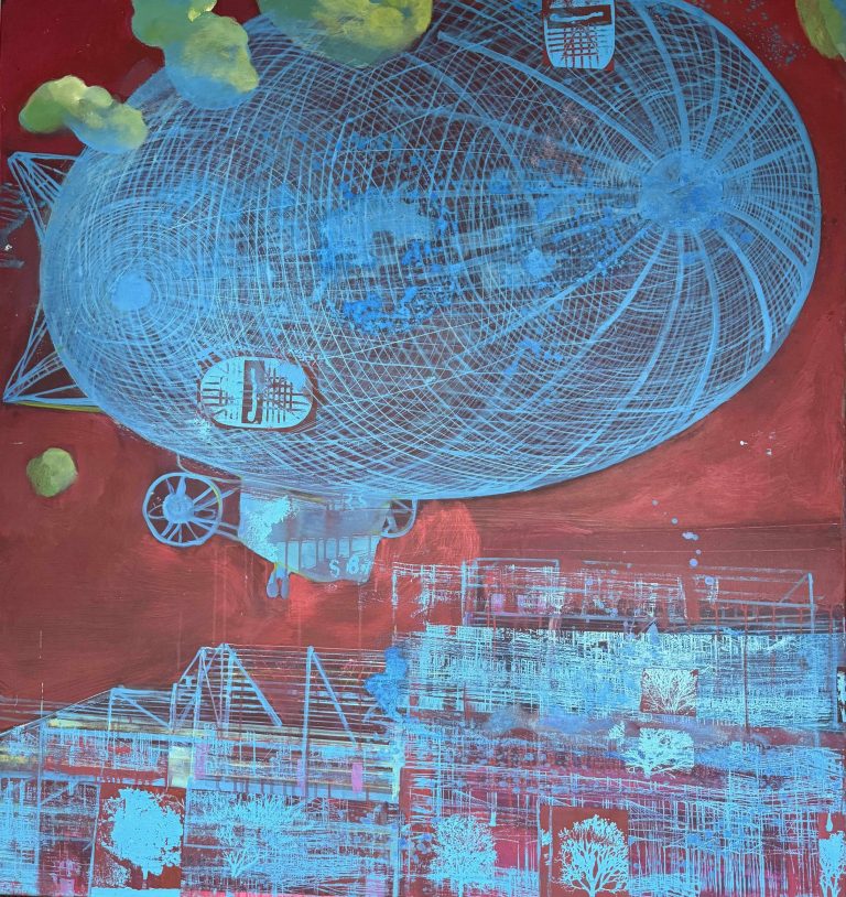 Zeppelin Blue by Andrii Bludov, 150 × 140 cm