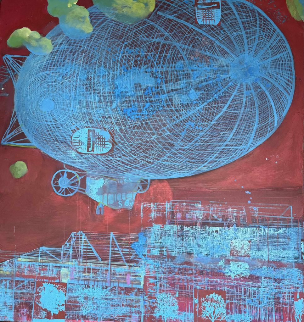 Zeppelin Blue by Andrii Bludov, 150 × 140 cm