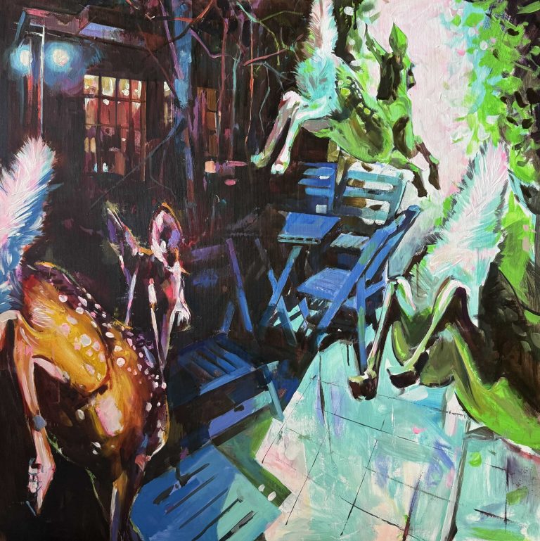 Night Patrol by Eduard Potapenkov, 100 × 100 cm