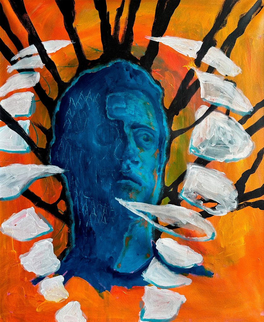 Крик / Одно(су)часність 2 — Шуліпа Даня, 65 × 55 см