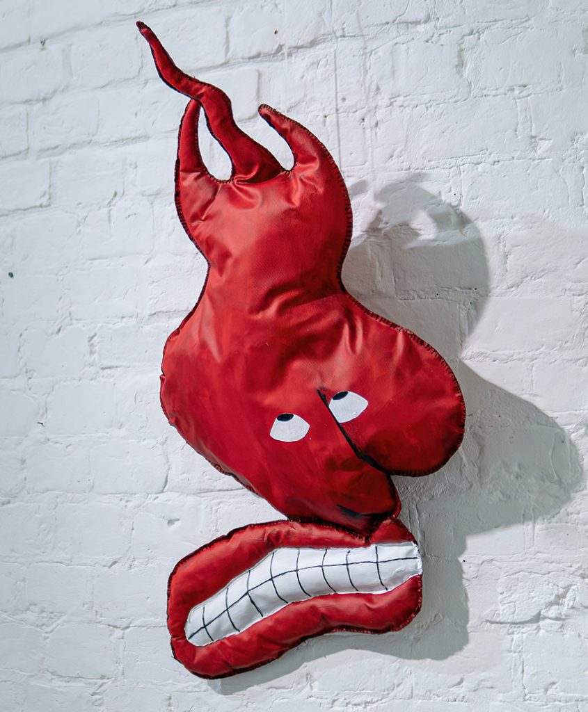 Burning Head by Sasha Luneva, 85 × 44 cm