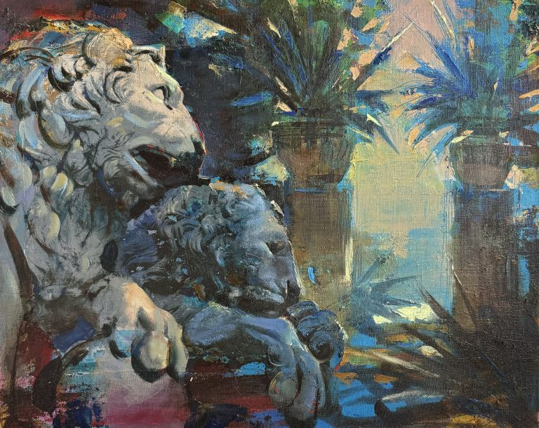 Lions by Eduard Potapenkov, 40 × 50 cm