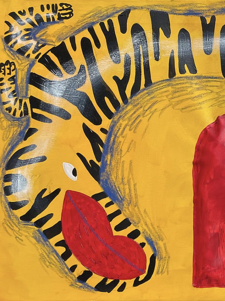 Tiger-Zebra by Sasha Luneva, 115 × 50 cm